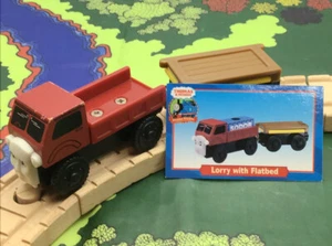 Thomas & Friends LORRY 1 & FLATBED w/ Cargo Wooden Railway Vintage Truck Vehicle - Picture 1 of 11