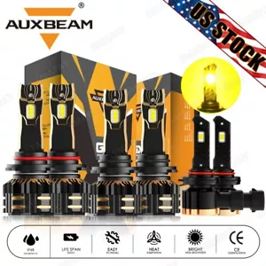 For Ford F-150 2015-2023 AUXBEAM Canbus LED Headlights High Low Beam/Fog Lights - Picture 1 of 18