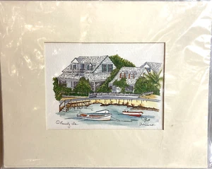 Elyse Wasile Aquarelldruck Bahamas neu und versiegelt - Bild 1 von 5