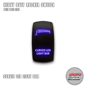 BLUE LED Rocker Switch 5 PIN Dual Light 20A 12V ON OFF - CURVED LED LIGHT BAR - Picture 1 of 6
