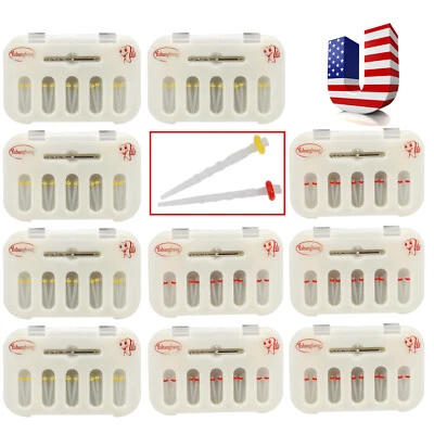 Dental Fiber Post Resin Screw Thread Quartz Drills Yabangbang Yellow/Red - Image 1 of 4