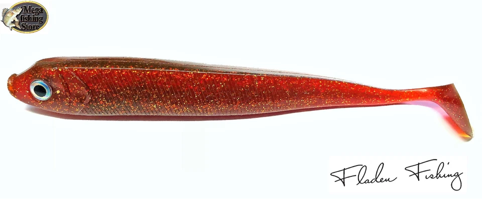 FLADEN Shad Gummifisch Motoroil 13cm 15cm 20cm Hecht Zander Butt Dorsch - Bild 1 von 1
