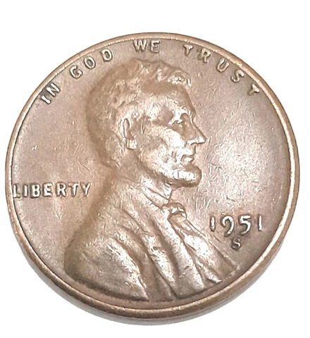 1951 S wheat penny error ddo Cover