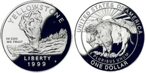 (1) 1999 P Yellowstone National Park Proof Silver $1 Dollar Coin (CAPSULE ONLY) - Picture 1 of 1