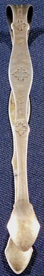 ENGLISH GEORGE III STERLING HANDMADE Antique Repaired TONGS 1810 Estate @ $1/Grm - Image 1 of 4