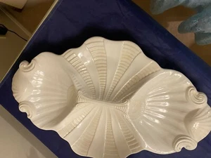 Lenox BUTLER'S PANTRY4-Part Oval Shell Themed Relish Tray - Made in Italy - Picture 1 of 5