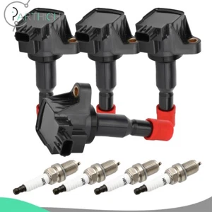 For Honda FIT 1.5L l4 2007 2008 Set of 4 Ignition Coils & 4 Spark Plugs - Picture 1 of 15