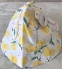 Minoti Baby White With Lemon Design Cotton Lined Sunhat 0-12 Months ~ 56-80 Cms