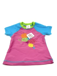 New! Girls Hanna Andersson Rash Guard Pink Floral Size 100 (US 4) - Swim Top - Picture 1 of 4