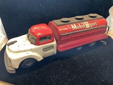 Vintage 1950's Japan FORD Mobil Gas Pegasus Tin Litho Friction Tanker Toy