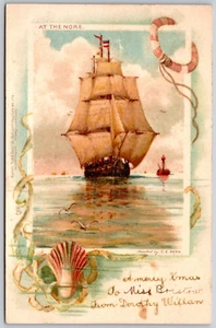 Raphael Tuck & Söhne voll Segelschiff am Nore Künstler C E Hern UDB Postkarte - Bild 1 von 2