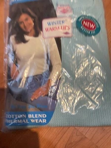 VTG Winter Warm-UPS Womens Cotton Thermal Top Large - Picture 1 of 2