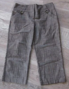 Pantalón capri BCX elástico marrón jaspeado talla 7 nuevo sin etiquetas - Imagen 1 de 4