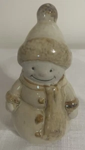 SNOWMAN Pottery Figurine White! - Picture 1 of 6