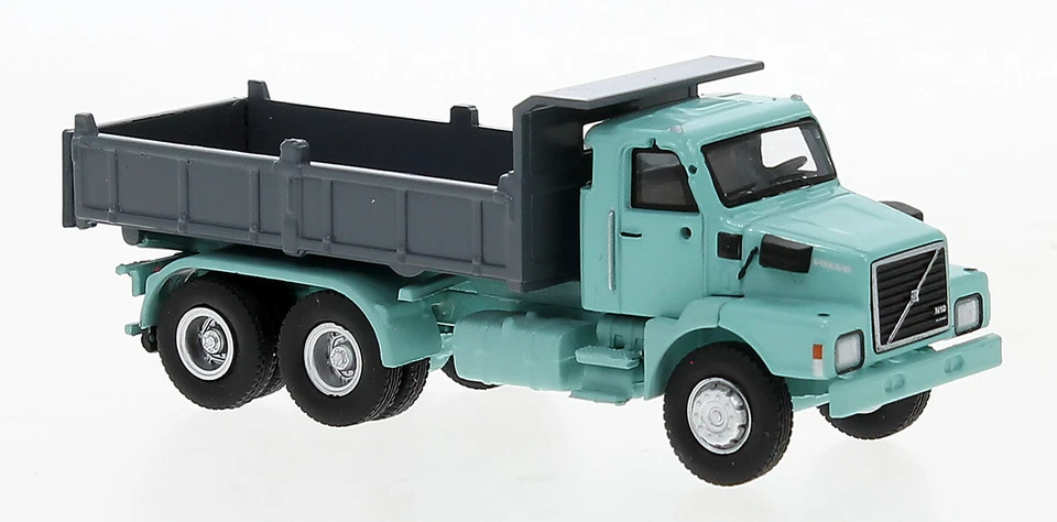 BREKINA 85655 Volvo N 10 Ribaltabile Turchese Chiaro, Grigio, 1980, H0, Neu 2023 - Immagine 1 di 1