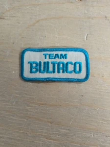 Vintage Team Bultaco gestickter Aufnäher Abzeichen zum Aufnähen Sherco Motorrad neu aus altem Lagerbestand 3,5 Zoll - Bild 1 von 4