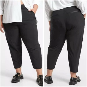 Athleta Women’s Nolita Slim Tapered Crop Pants Black Size Plus 24 NEW! - Picture 1 of 11