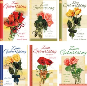 100 Glückwunschkarten zum Geburtstag Rosen 9800 Geburtstagskarte Grußkarte - Picture 1 of 1