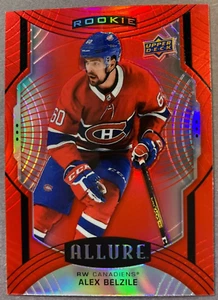 2020-21 UD Allure Red Rainbow Rooki #120 Alex Belzile Montreal Canadiens RC - Picture 1 of 1