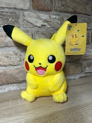 TOMY Pokemon Pikachu 25cm Plush Soft Toy Teddy Brand New - UK SELLER 🇬🇧