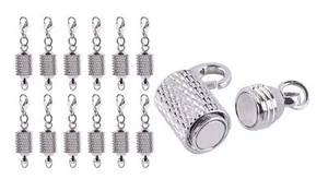 10 Sets Screw-In Magnetic Converter Clasps for Jewelry Making Necklace Bracelet - Picture 1 of 7