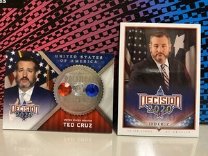 2020 DECISION ~ TED CRUZ "SILVER" POLITICAL GEMS CARD #PG-78 ~ TEXAS LEGEND