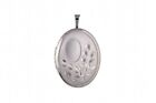 20mm Muster Oval Medaillon Anhnger aus Sterling Silber