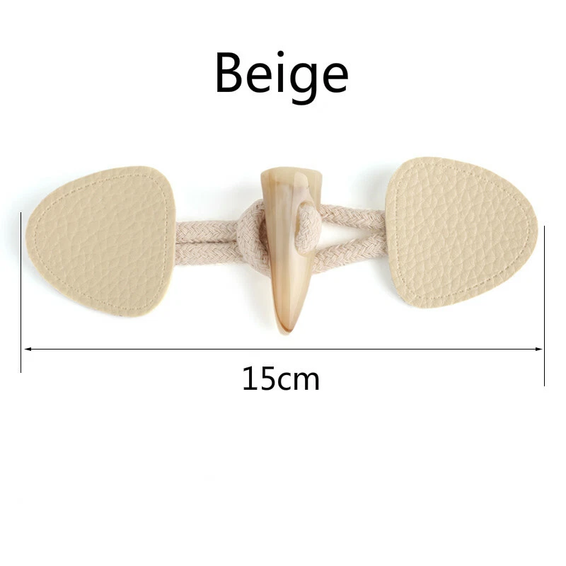 5 Pairs Horn Toggle Buttons Coat Sew Fastener Knitwear Jacket Duffle Craft Retro - Image 1 of 4