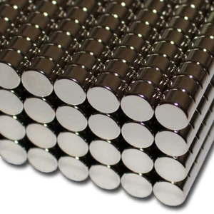 10 NEODYM POWER MAGNETE D8x5 mm NdFeB N52 SEHR STARK BASTELN HAFTKRAFT 2,8 KG - Bild 1 von 2