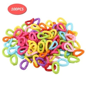 Chain Links Plastic 100 Pcs Chain Links Toys Colorful for Small Pet Rat - Picture 1 of 4