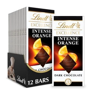 Lindt EXCELLENCE Intense Orange Dark Chocolate Bar Pack of 12 Natural 3.5 oz - Picture 1 of 9