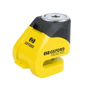 Oxford LK205 Micro XD5 Motorcycle Disc Lock Yellow/Black - Picture 1 of 3