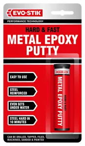 Evo-stik evo stik stick hard fast metal epoxy steel putty 50g 320123 new - Picture 1 of 1