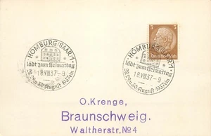 E0031 German Empire Postal stationery card 1937 Homburg (Saar) - Braunschweig - Picture 1 of 1