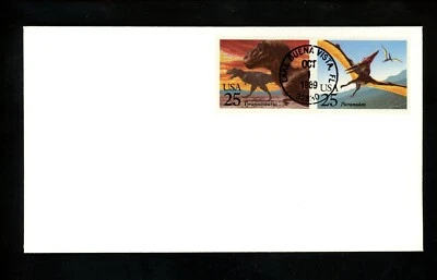 US FDC #2422-2425 NONE USPS Bulls Eye 1989 FL Prehistoric Dinosaurs HC Set of 2 - Image 1 of 4