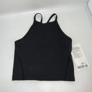 lululemon Wunder Train High-Neck Cross-Back Tank Top Black Size UK 8 US 4 New - Picture 1 of 6
