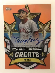 2025 Topps All Star Game Greats Tony Perez #ASGGA-TP Auto Orange /25 - TCCCX - Picture 1 of 2