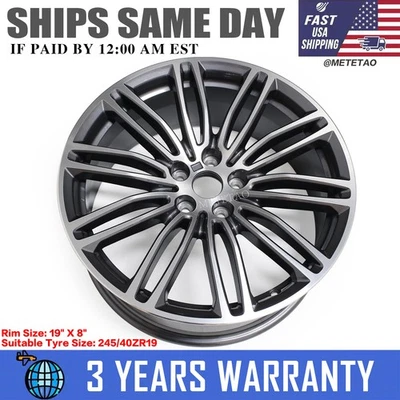 Machined Orbit Gray 19" Wheel Rim for BMW 530e 530i 540i 540d M550i 2017-2020 — 第 1/4 张图片