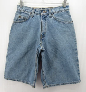 VINTAGE Levis 562 Shorts Men 28 Blue Student Jorts Loose Fit Orange Tab 90s USA* - Picture 1 of 12