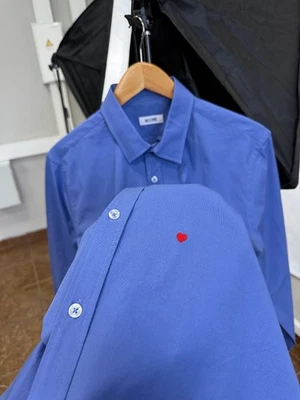❤️ Camisa Vintage Love Moschino Mini Corazón Rara Retro Y2K Talla M Color Azul Foto 1 de 4