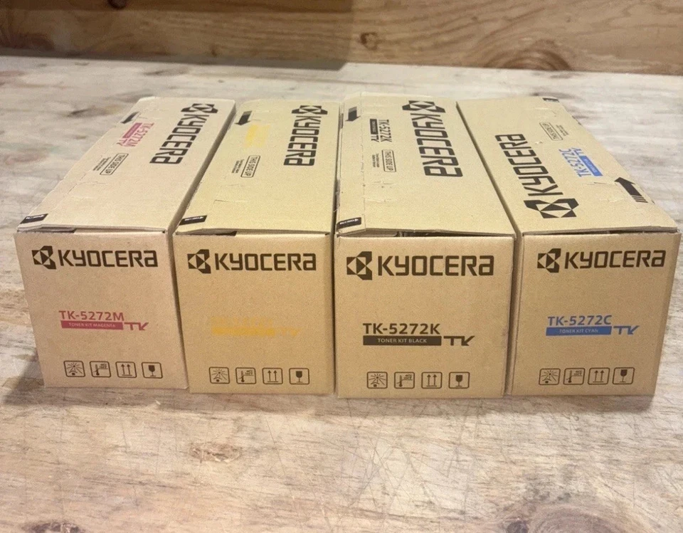 Juego genuino de 4 tóneres Kyocera TK-5272 CMYK Ecosys M6630cidn P6230cdn NUEVO Foto 1 de 1