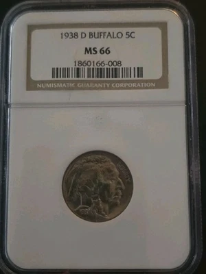 1938-D NGC MS66 Buffalo Nickel 5c - Image 1 of 4