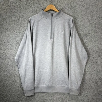 Pullover FootJoy Para Hombre 2XL XXL Gris Cuarto Cremallera Golf Rendimiento Elastizado Logo Foto 1 de 4
