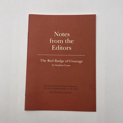 Franklin Library 100 Greatest Books Notes The Red Badge Of Courage Stephen Crane - Image 1 of 4