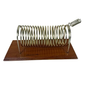Vingtage Brass Gold Spiral Wire Desk Accessory Letter Holder Hayward, Wis. - Picture 1 of 5