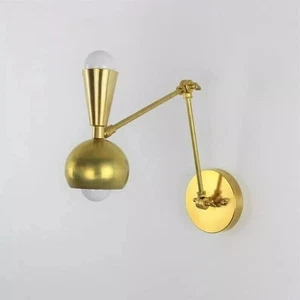 Italian Light Wall Sconce Brass Light Wall Lamps Sputnik Chandelier Mid Century - Picture 1 of 3