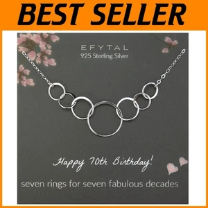 Unikat Sterling Silber Halskette zum 70. Geburtstag - Bild 1 von 9