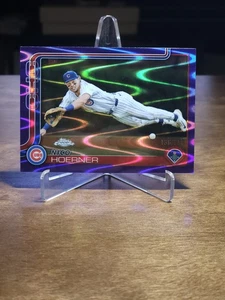 2025 Topps cromo - Nico Hoerner #107 refractor de ondas de rayos púrpura/250 - Imagen 1 de 2