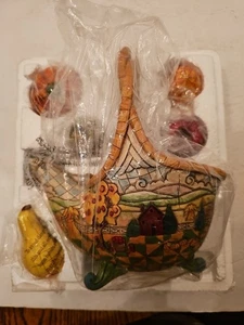Jim Shore Basket of Plenty Cornucopia Heartwood Creek Harvest 4009015 COMPLETE - Picture 1 of 2
