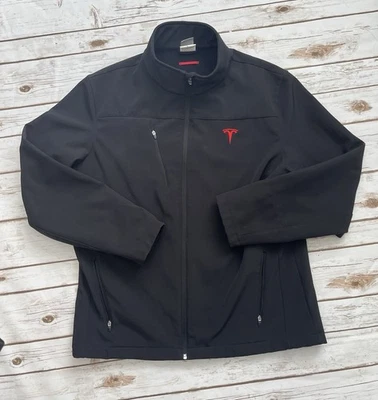 Tesla Motors Employee / Worker Black Full Zip Shell Jacket Coat Men’s Large L - Image 1 of 4